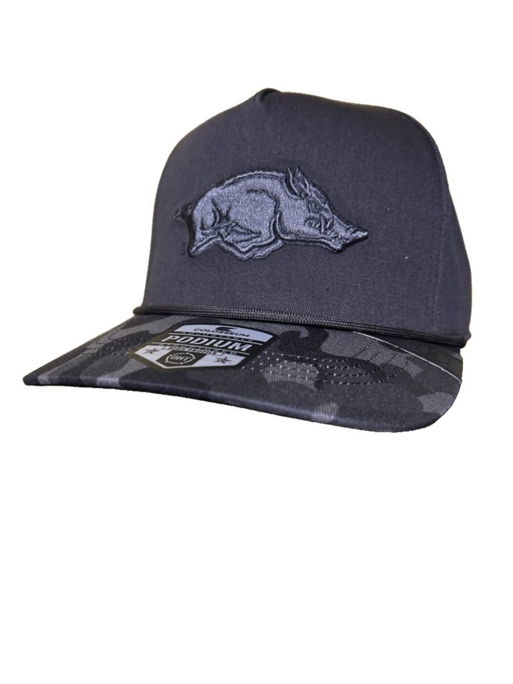 NEW Arkansas Razorbacks Colosseum OHT Gray Trucker Snapback Cap Hat Adult OSFM